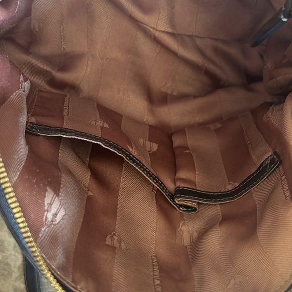 Armani Patent Leather Bag Crossbody Brown Emporio Bag - Picture 13 of 16